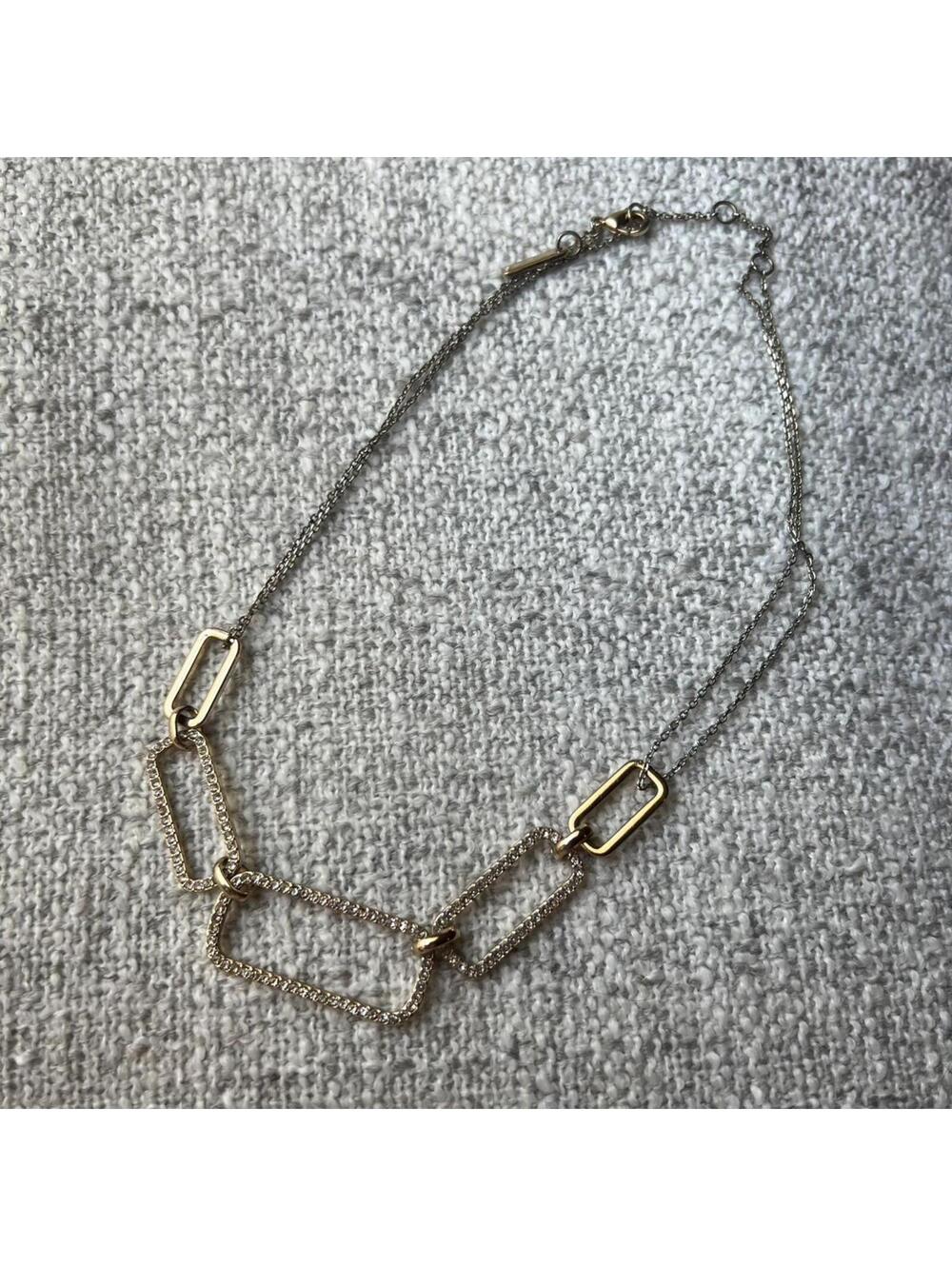 Nine West Vintage Rectangular Link Necklace